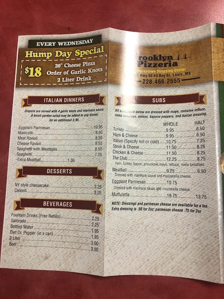 Brooklyn Pizzeria Menu image 4